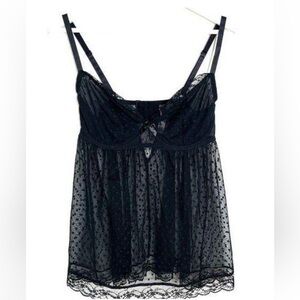 Adore Me Unlined Babydoll Black Size 1X